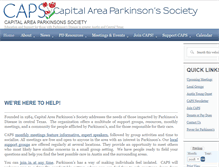 Tablet Screenshot of capitalareaparkinsons.org